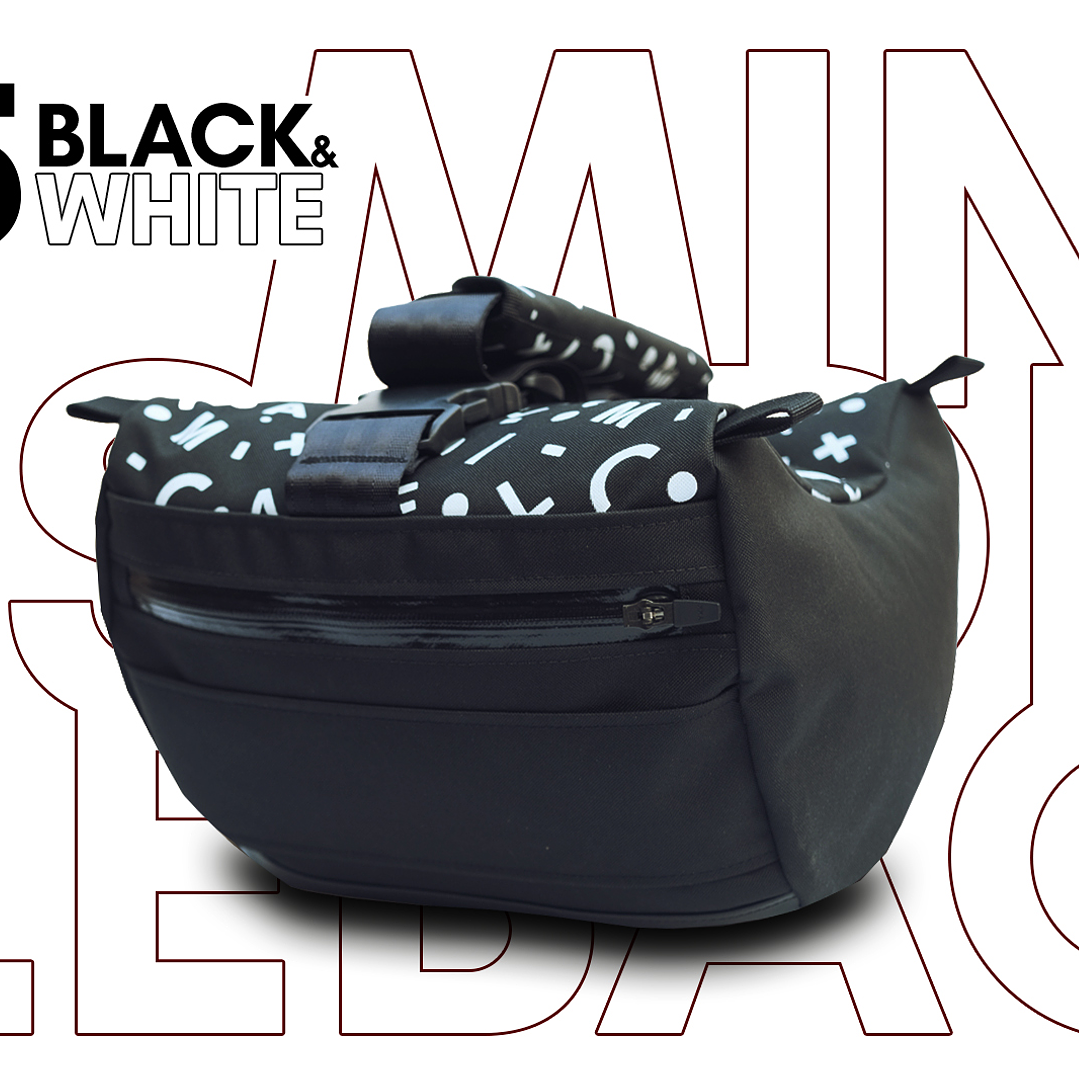 Saddle Bag Filma Mini 05 - White on Black 3