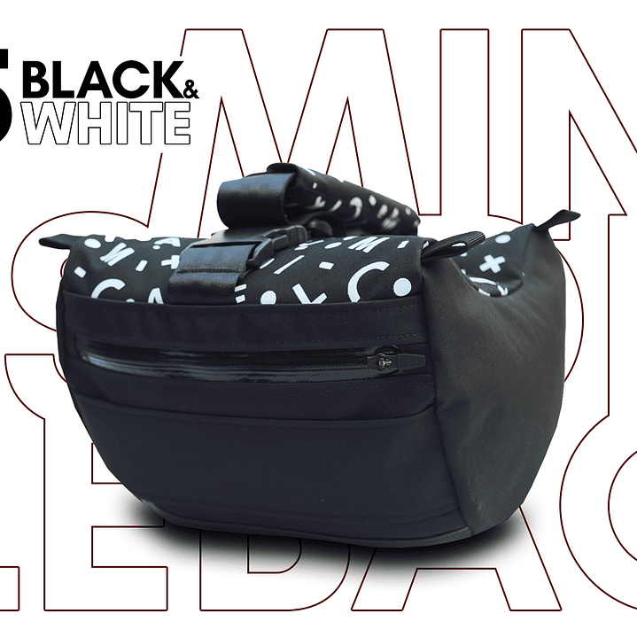 Saddle Bag Filma Mini 05 - White on Black 3