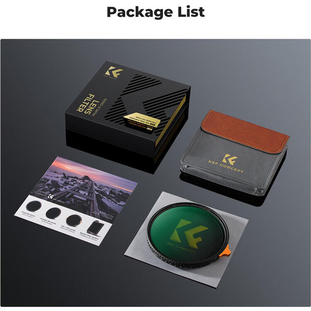 Filtro VND K&F Concept Nano-X ND2-ND400 - 67mm 2