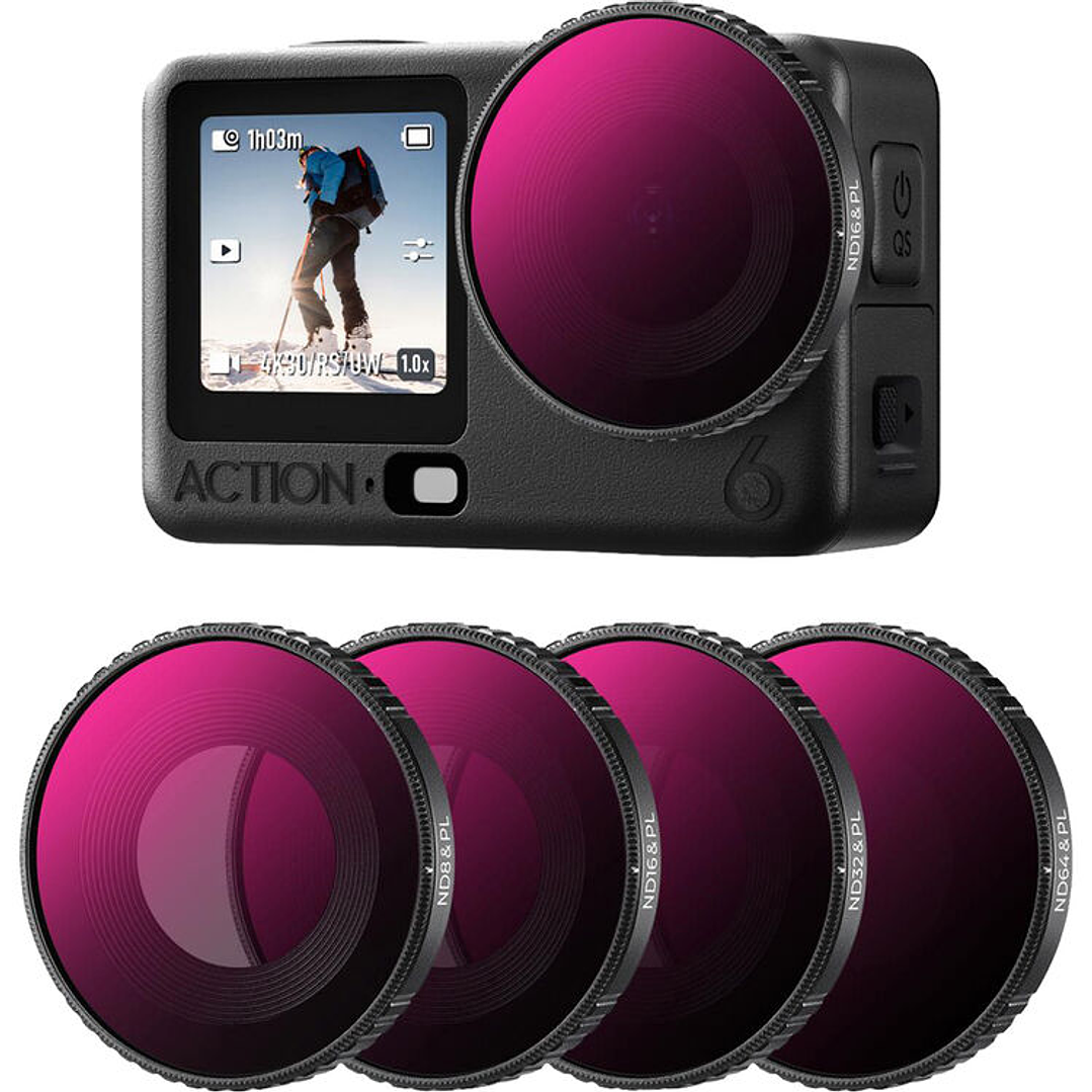 Kit de Filtros K&F para DJI Osmo Action 6 - ND+PL 1