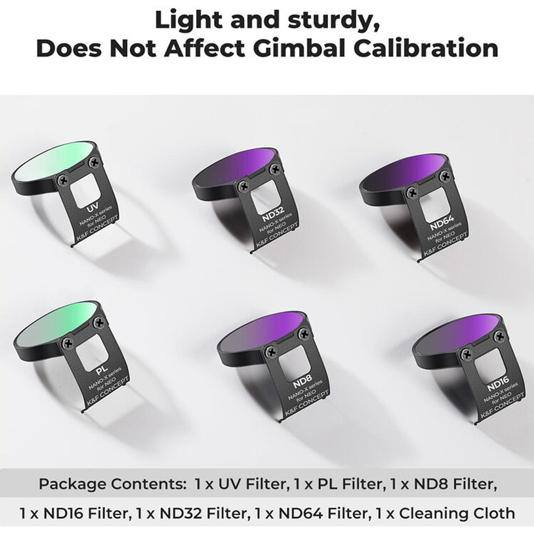 Kit de Filtros K&F Concept Nano-X para DJI Neo 2
