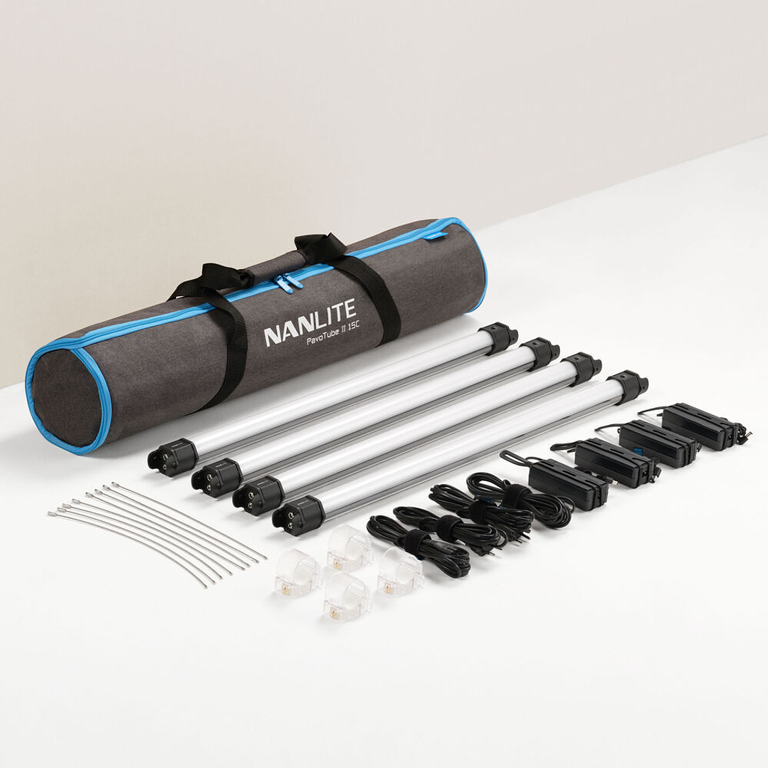 Kit 4 Tubos Led Nanlite PavoTube II 15C RGB - 60cm 1