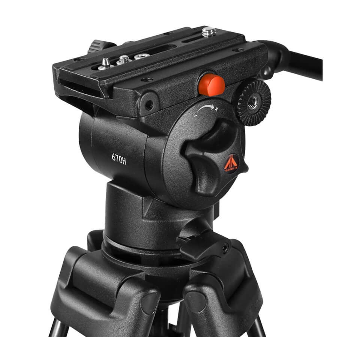 Trípode de Video E-Image EI-720A con Cabezal Fluido 3