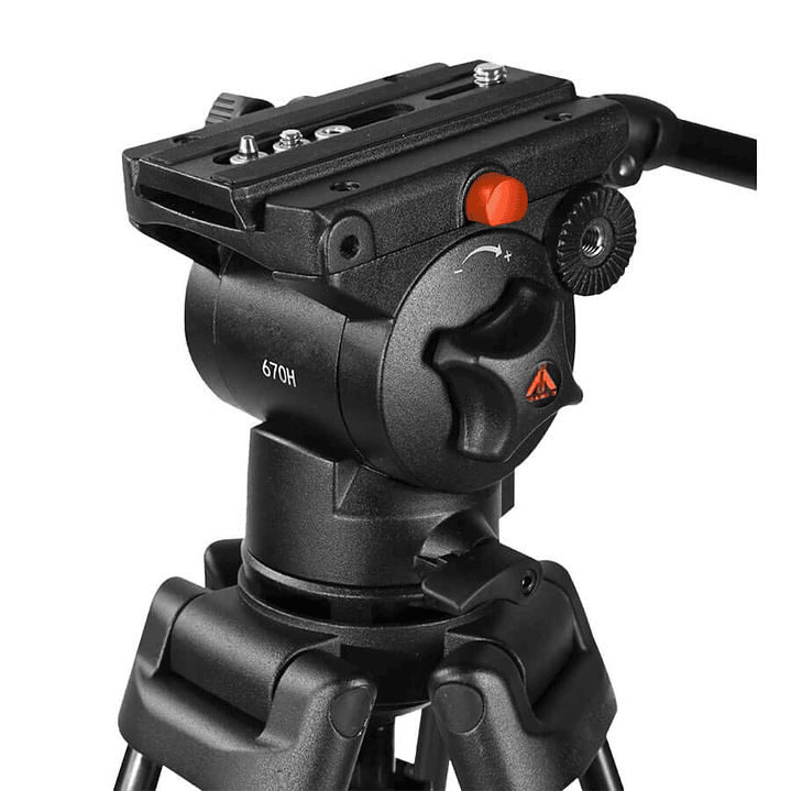 Trípode de Video E-Image EI-720A con Cabezal Fluido 3