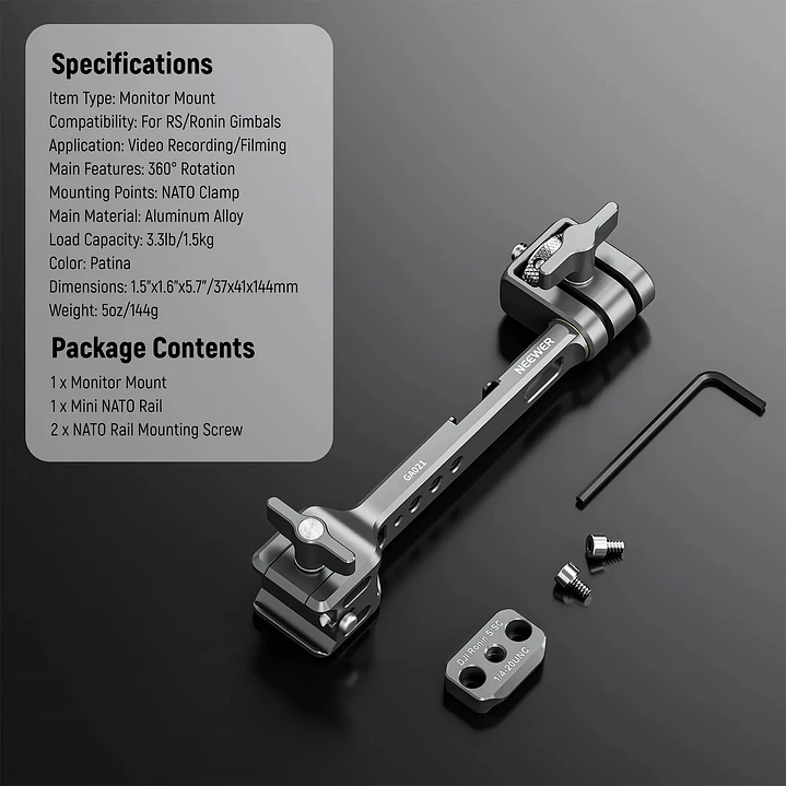 Soporte de Monitor Neewer GA021 - Para Gimbals RS 2