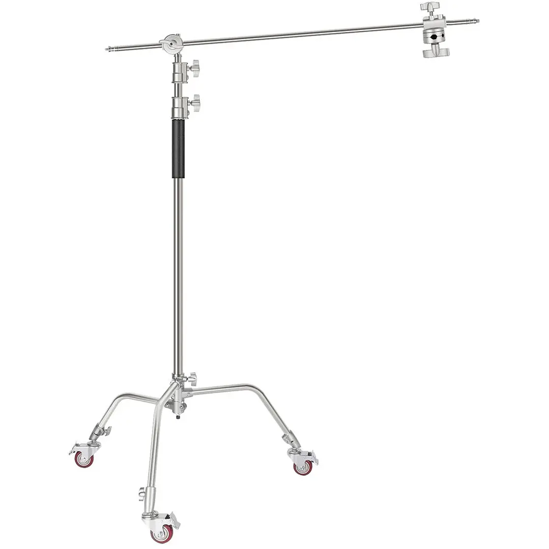 C-Stand Neewer Pro Metal SC330W con Ruedas - 335cm 1