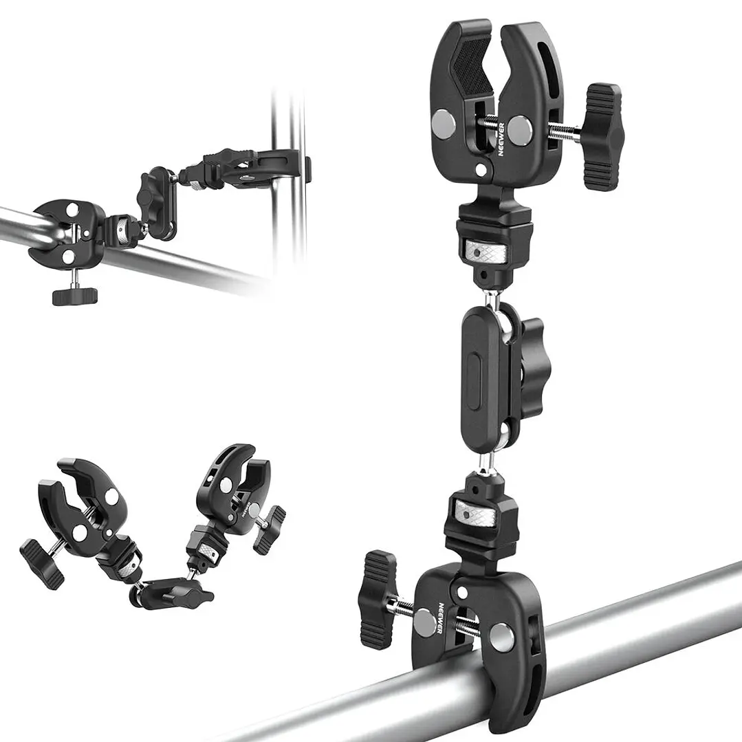 Super Clamp Doble Neewer UA060 - Con Brazo Mágico 1