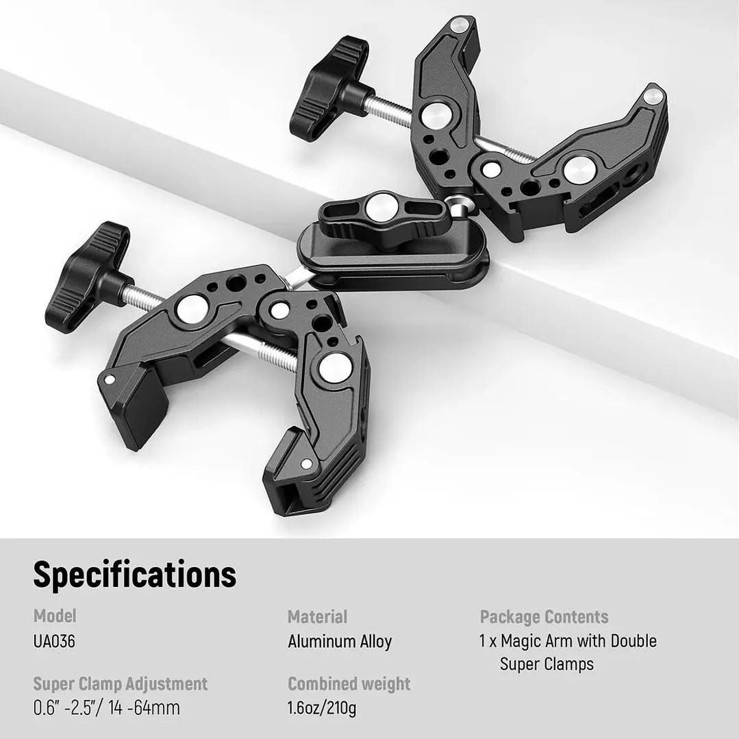Clamp Doble Neewer UA036 - Con Brazo Mágico 2