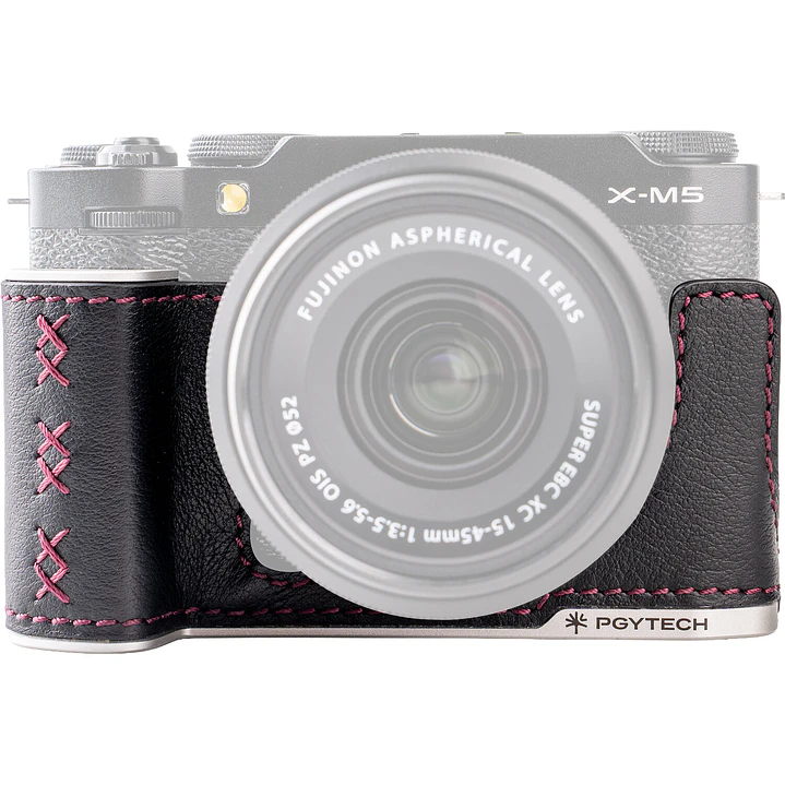 Funda de cuero PGYTECH para cámara FUJIFILM X-M5 (Midnight Black) 1