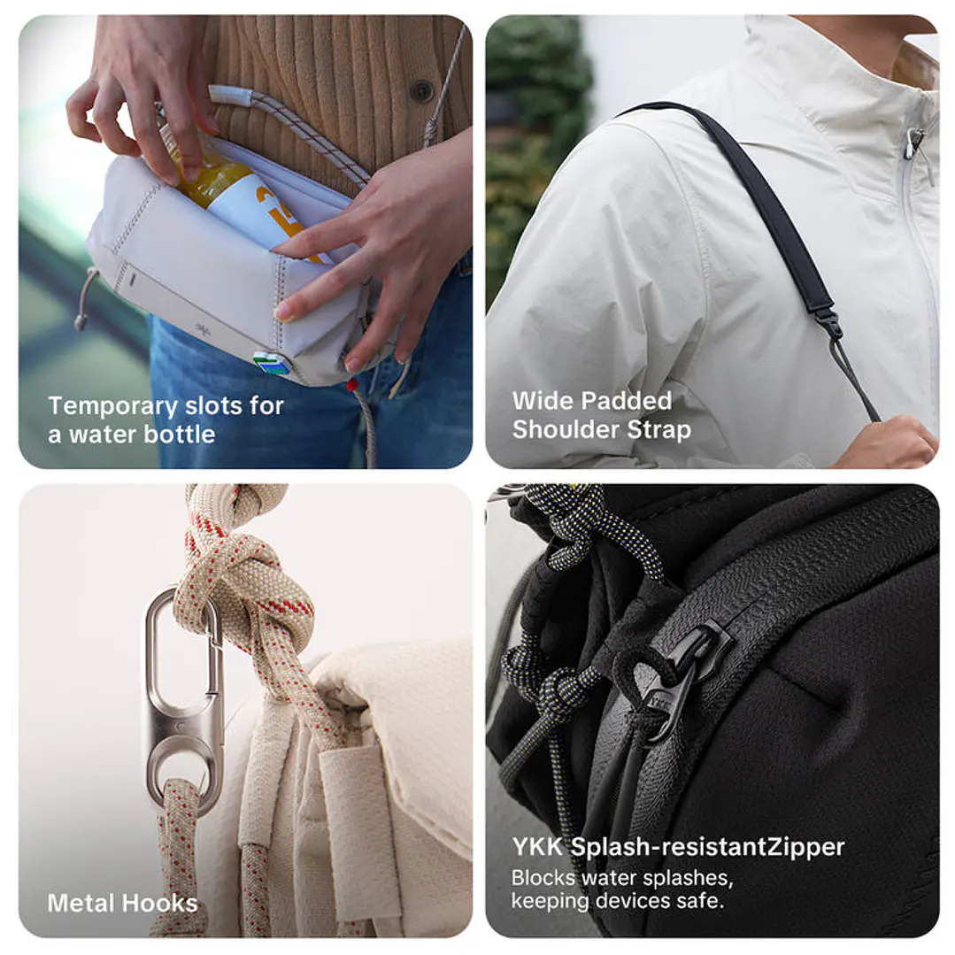 Bolso PGYTECH OneGo Pocket Sling 2L - Space Black  3
