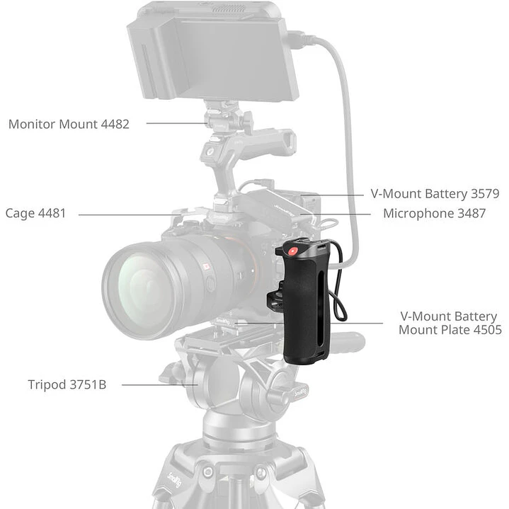 Empuñadura lateral SmallRig con disparador REC  6
