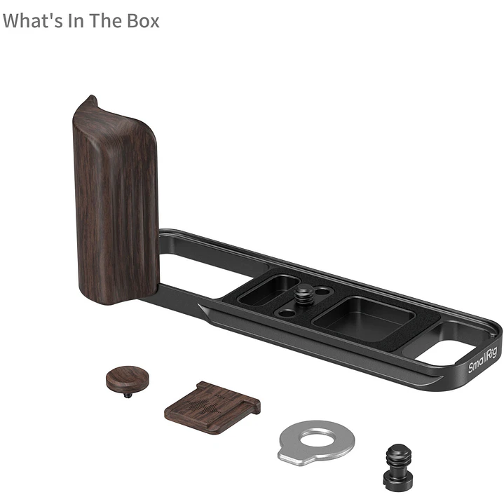 L-Bracket SmallRig con mango de madera para FUJIFILM X-E5 (Ébano) 5