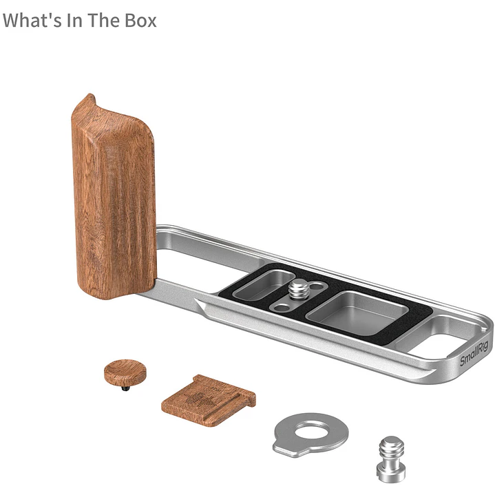 L-Bracket SmallRig con mango de madera para FUJIFILM X-E5 (Rosewood) 5