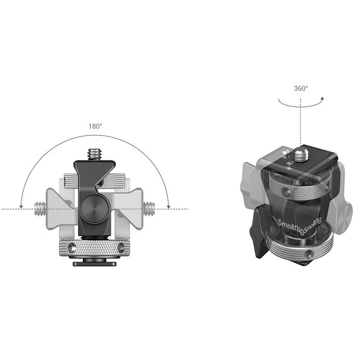 Soporte para monitor ajustable con giro e inclinación SmallRig con zapata fría 4