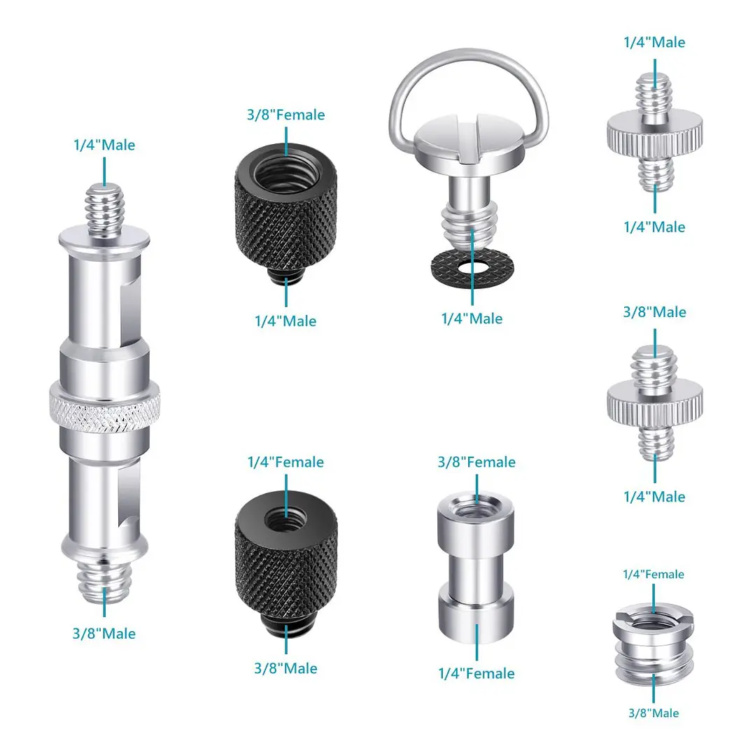 Set de Adaptadores Neewer 1/4 & 3/8 (16 piezas) 2