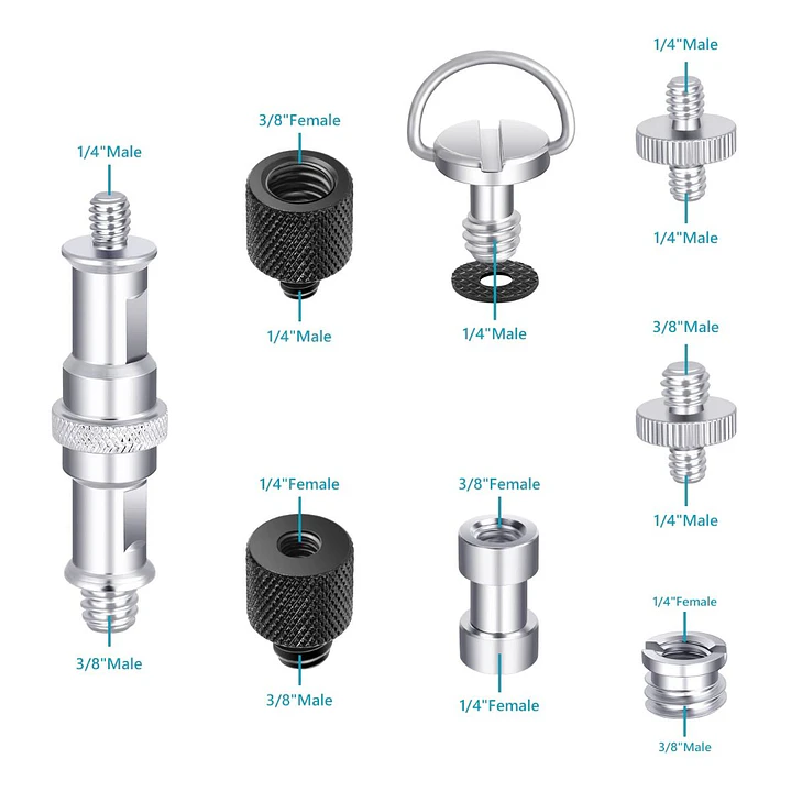 Set de Adaptadores Neewer 1/4 & 3/8 (16 piezas) 2
