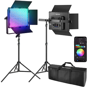 Kit de paneles de luz LED RGB Neewer PL60C 