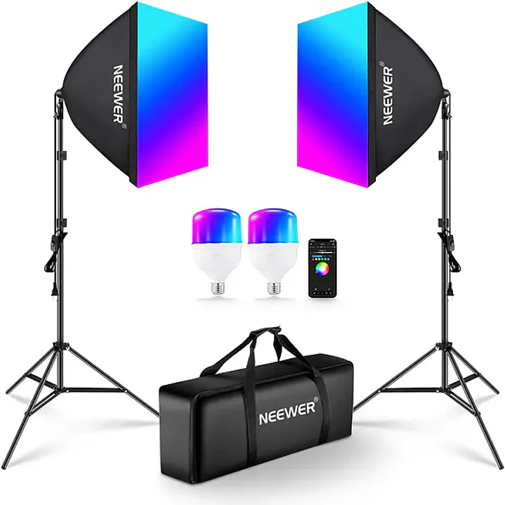 Kit Softbox LED RGB 24W Neewer NK800 1
