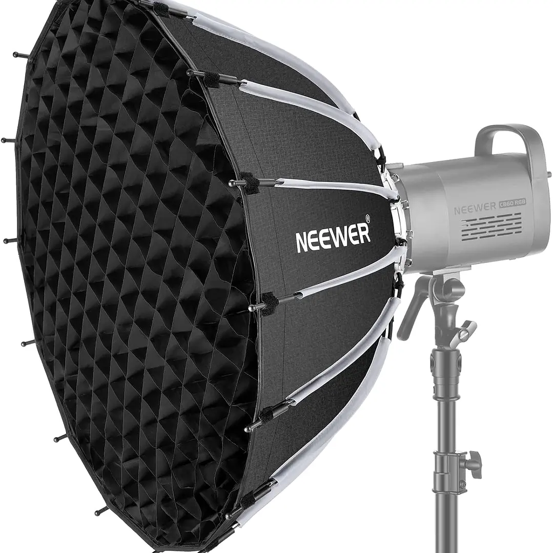 Softbox Parabólico Neewer 65 cm Liberación Rápida con Grid 1