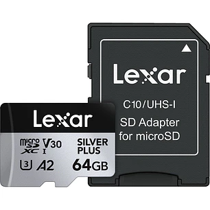 Tarjeta de Memoria Micro SD Lexar 64GB SILVER PLUS UHS-I