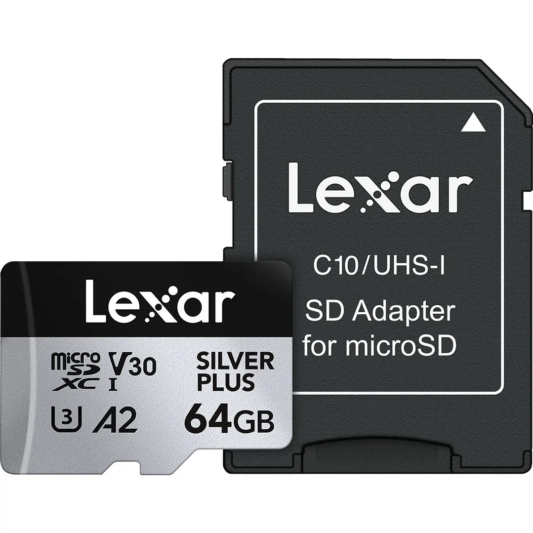 Tarjeta de Memoria Micro SD Lexar 64GB SILVER PLUS UHS-I 1