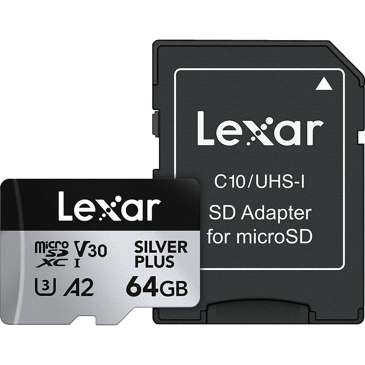 Tarjeta de Memoria Micro SD Lexar 64GB SILVER PLUS UHS-I 1