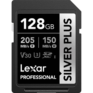 Tarjeta de Memoria SD Lexar 128GB Silver Plus UHS-I SDXC