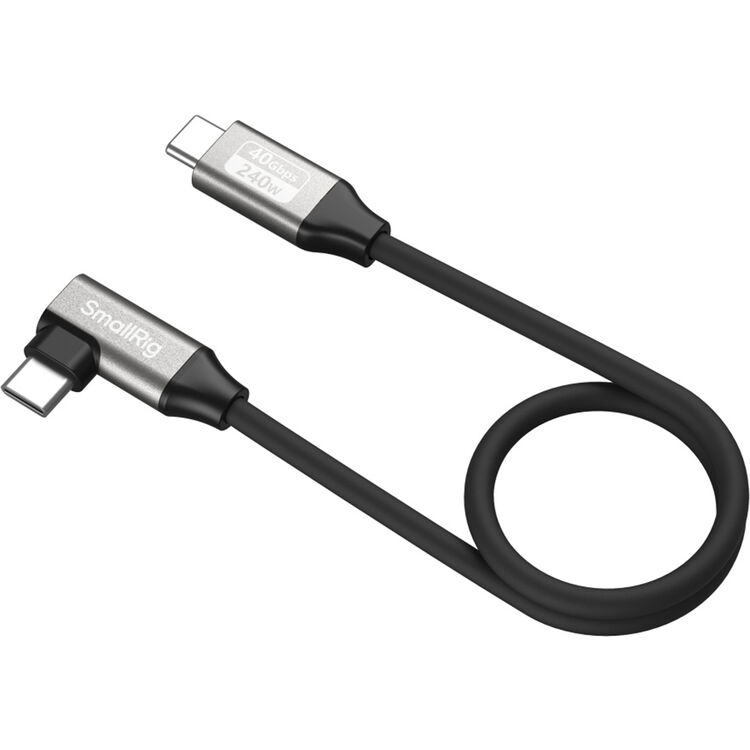 Cable SmallRig USB-C Recto a Angulado - 25cm