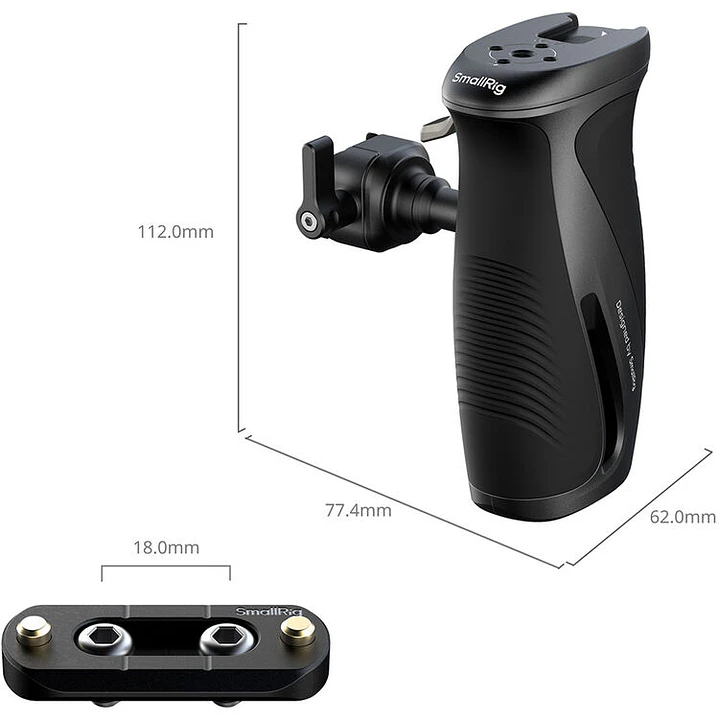 Empuñadura Lateral SmallRig con Rotación & Clamp NATO 2