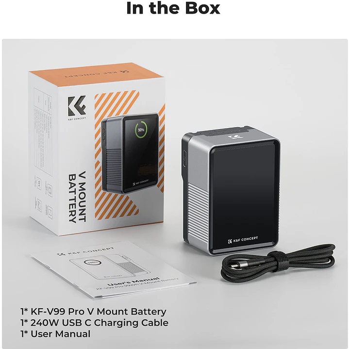 Batería V-Mount K&F Concept KF-V99 Pro (99Wh) 3
