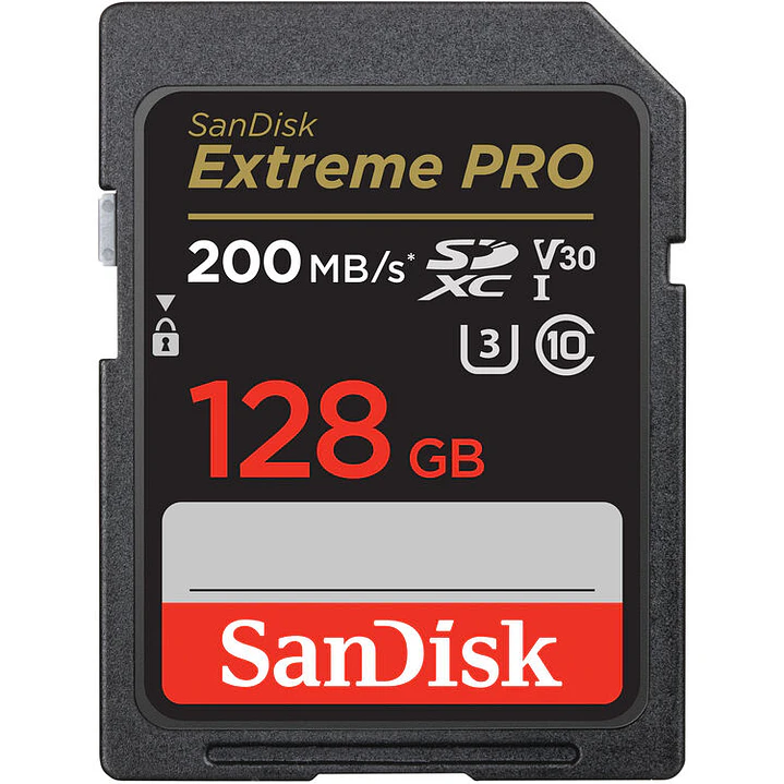 Tarjeta de Memoria SD SANDISK 128GB Extreme PRO UHS-I 1