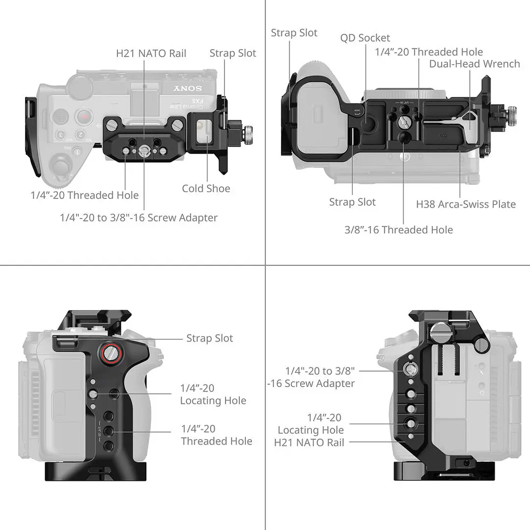 Kit Cage SmallRig HawkLock para Sony FX5 5