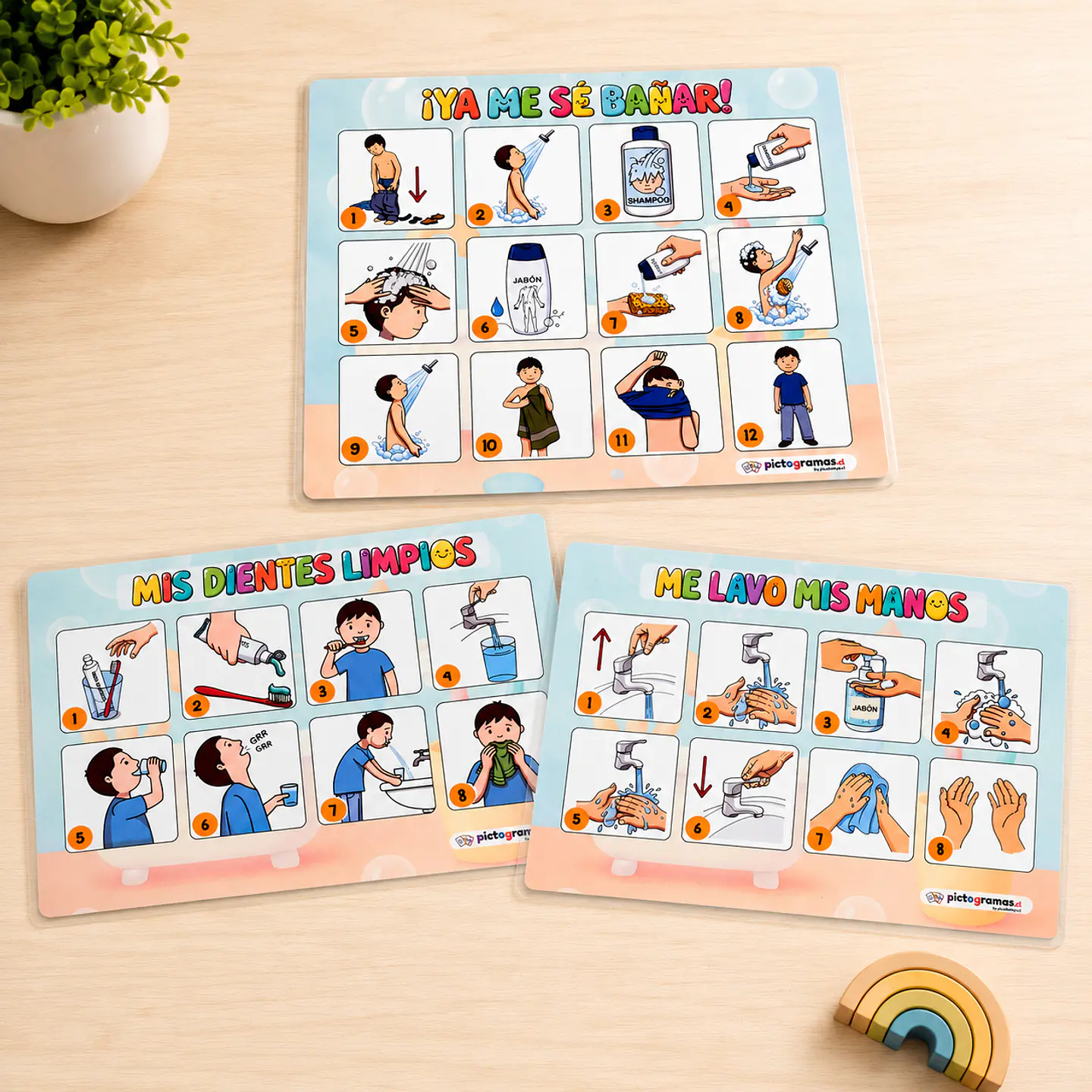 Set de Pictogramas - Rutinas del Baño 🚿🪥🧼 - Listos para usar 2