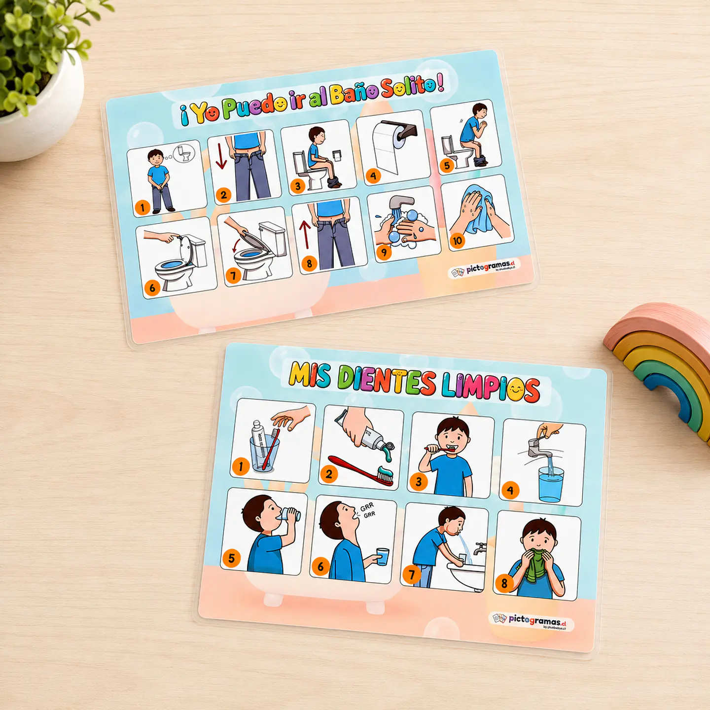 Set de Pictogramas - Rutinas del Baño 🚿🪥🧼 - Listos para usar 3