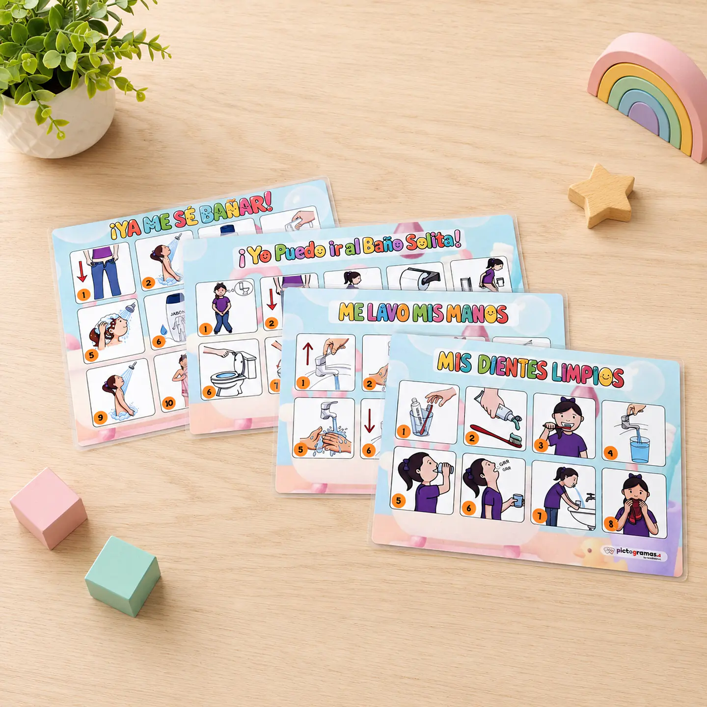 Set de Pictogramas - Rutinas del Baño 🚿🪥🧼 - Listos para usar 7
