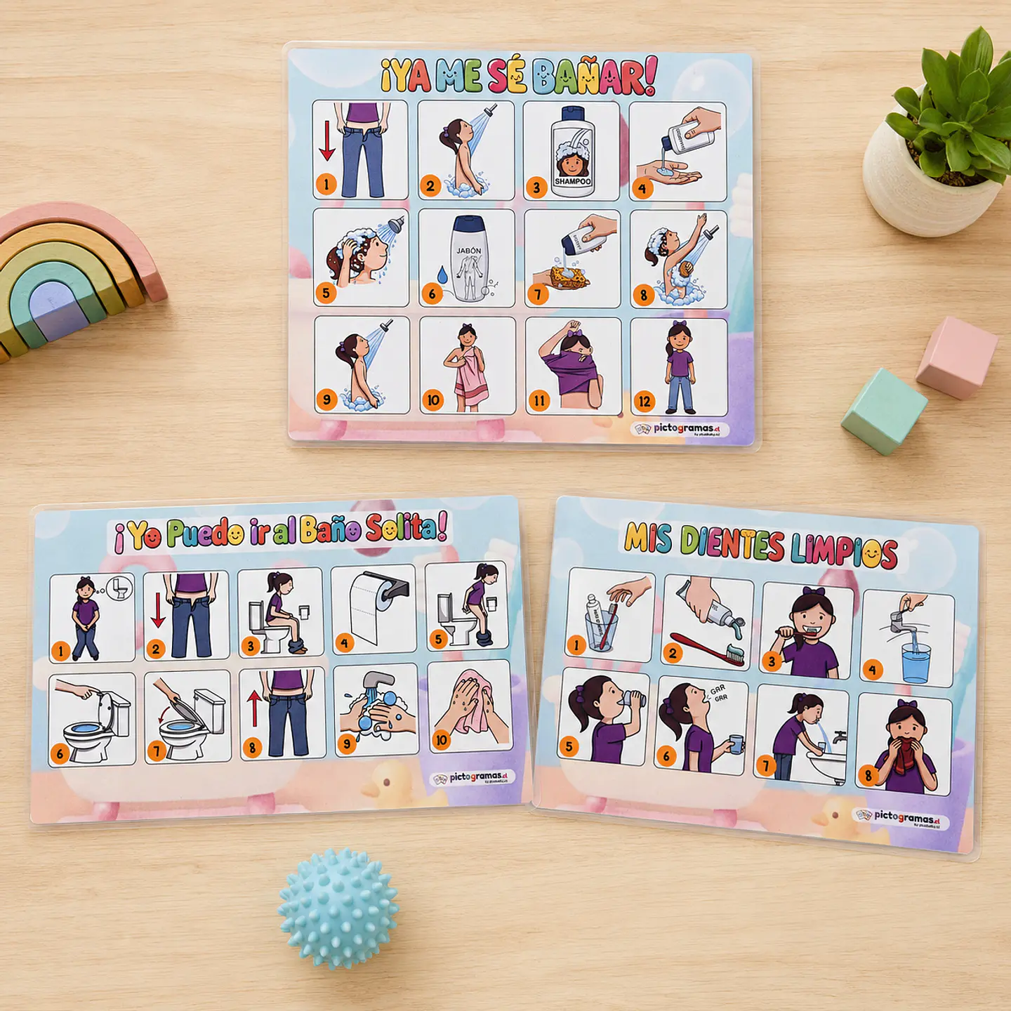 Set de Pictogramas - Rutinas del Baño 🚿🪥🧼 - Listos para usar 10
