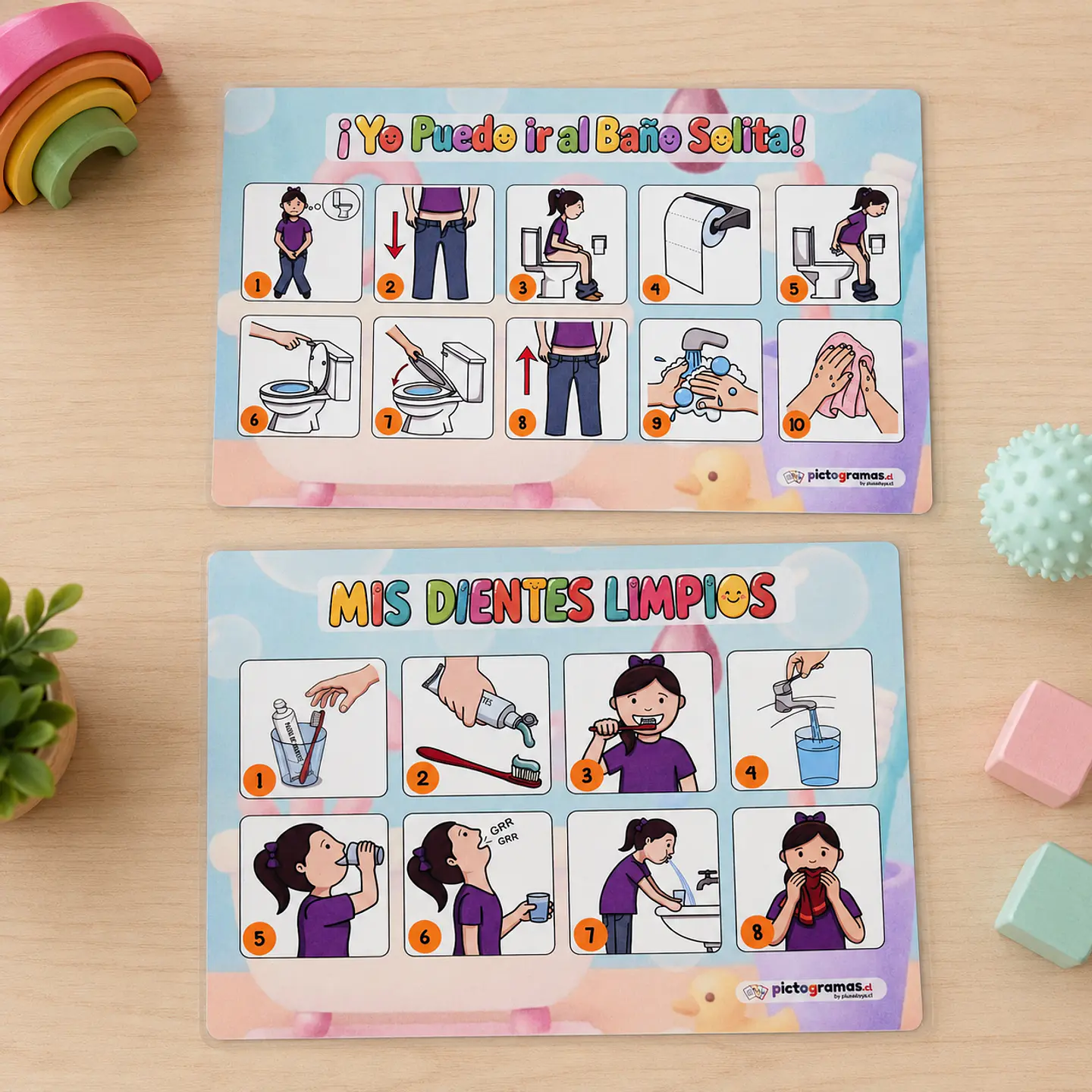Set de Pictogramas - Rutinas del Baño 🚿🪥🧼 - Listos para usar 12