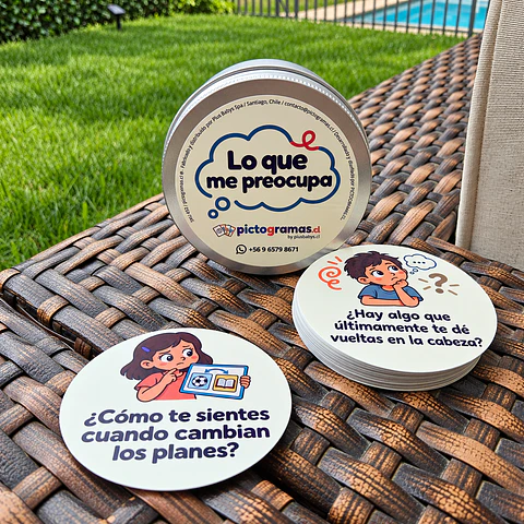 Tarjetas “Lo que me preocupa” - PENSAMIENTOS · EXPRESIÓN · CONVERSACIÓN