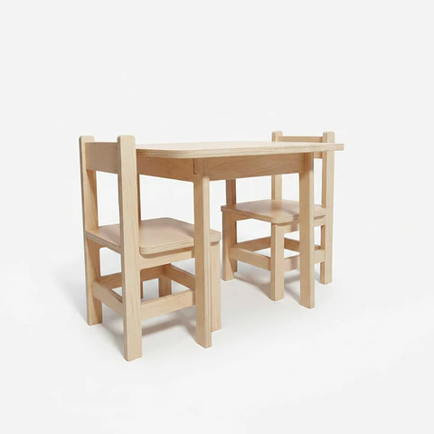 Conjunto Mesa + 2 Sillas Infantiles Montessori