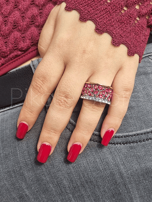 Anel Elegância Cristal