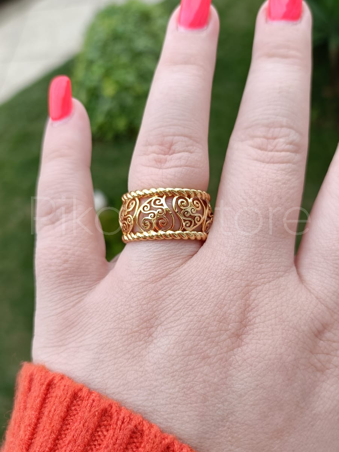 Anel Tesouros Corações 1