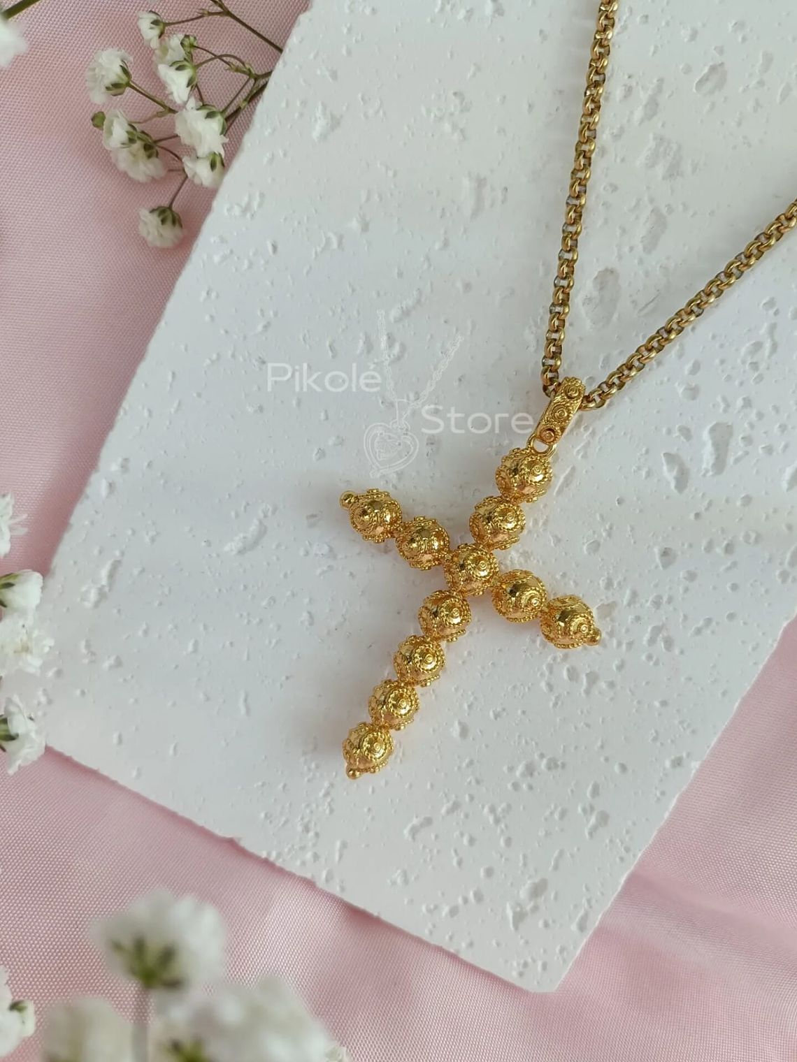 Colar Tesouros Cruz Contas 1