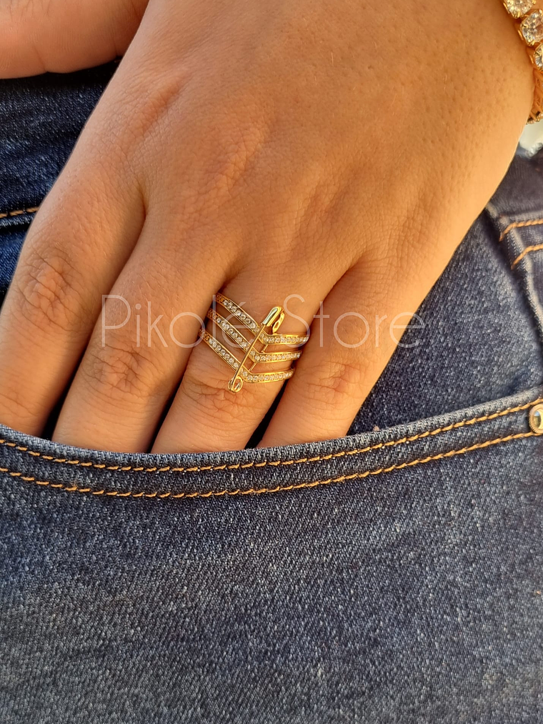 Anel Elegância Alfinete 1