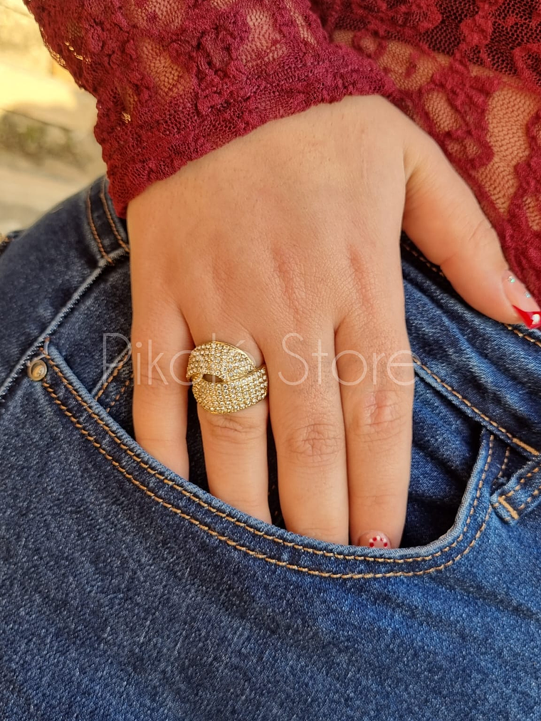 Anel Elegância Dourada 1