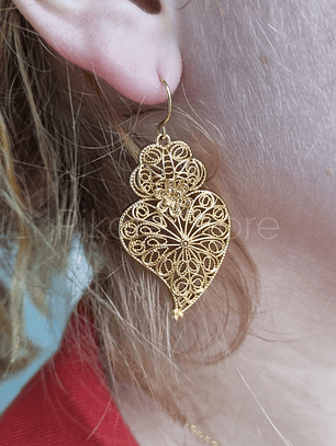 Brincos Tesouros Coração