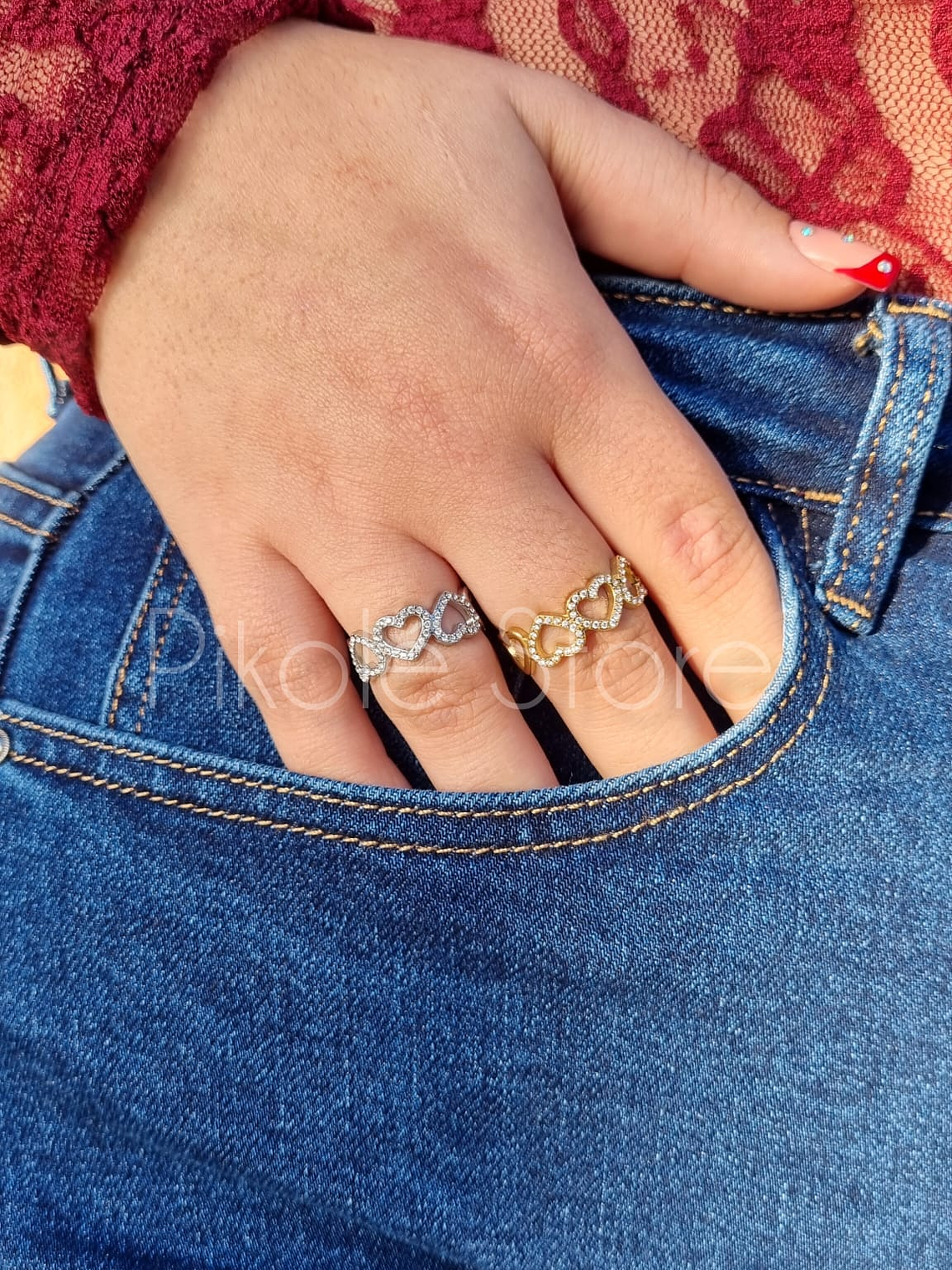 Anel Elegância Coração 1