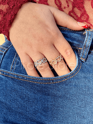 Anel Elegância Coração