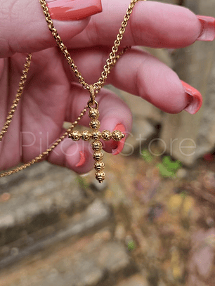 Colar Tesouros Cruz Mini