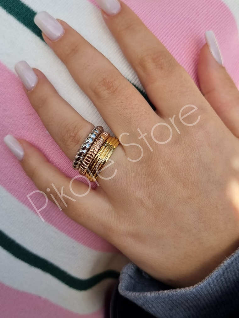 Anel Essência 3 Alianças 2