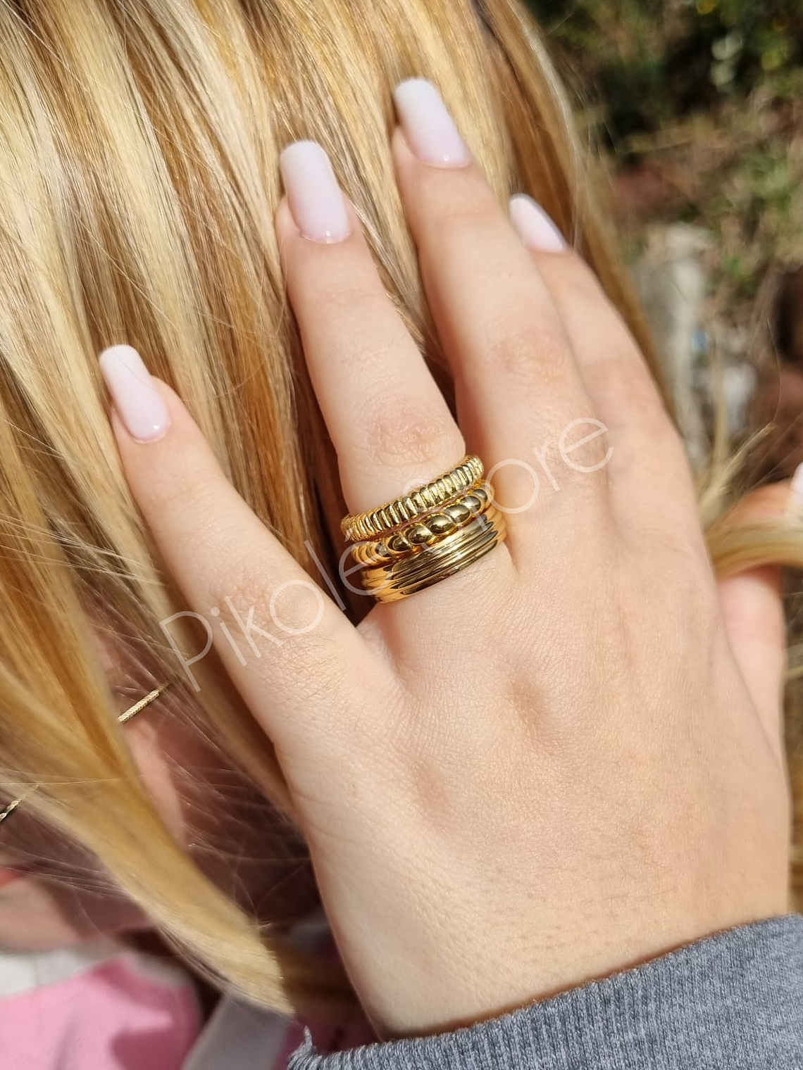 Anel Essência 3 Alianças 3